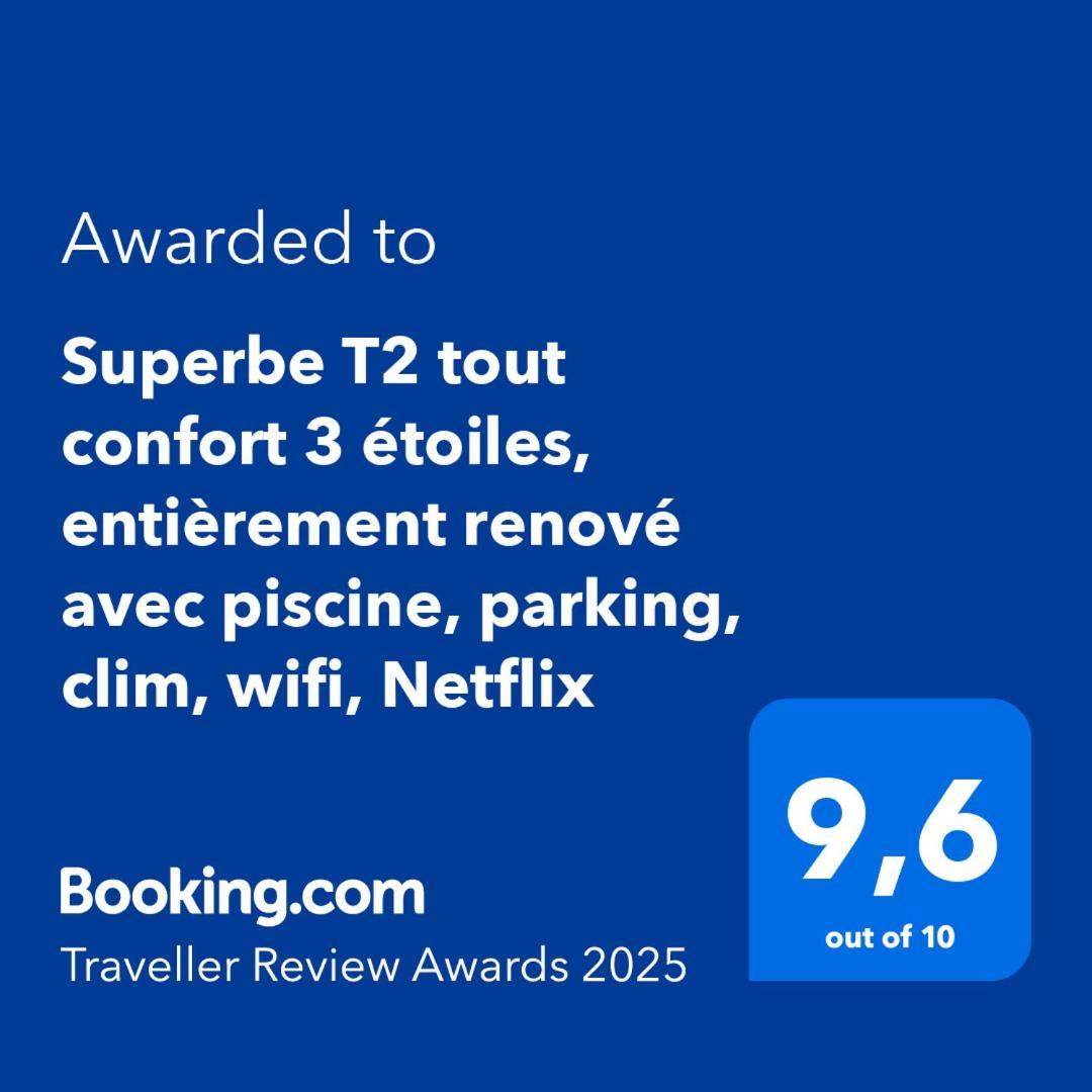Superbe T2 Tout Confort 3 Etoiles, Entierement Renove Avec Piscine, Parking, Clim, Wifi, Netflix ラ・グランド・モット エクステリア 写真